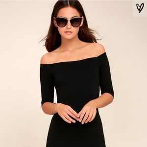 Black off the shoulder dress